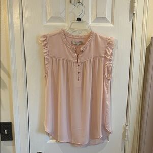 LOFT Light Pink Sleeveless Blouse